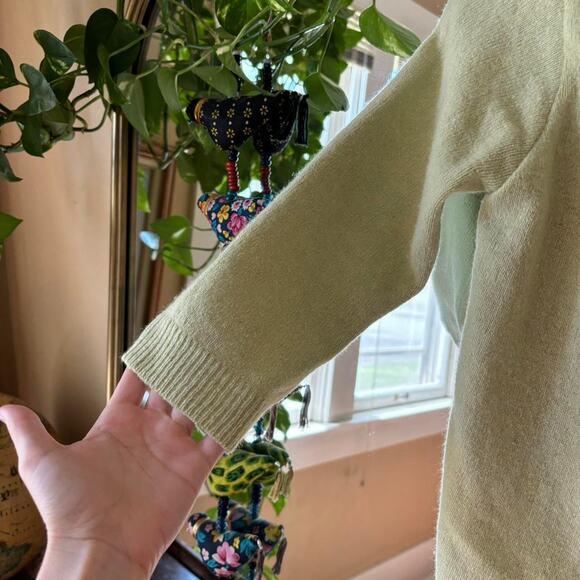 Free People Light Green and Pink Cropped Cardigan Women’s XS Preppy Femme - Picture 7 of 8